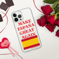 Carcasa transparente iPhone® Make España Great Again