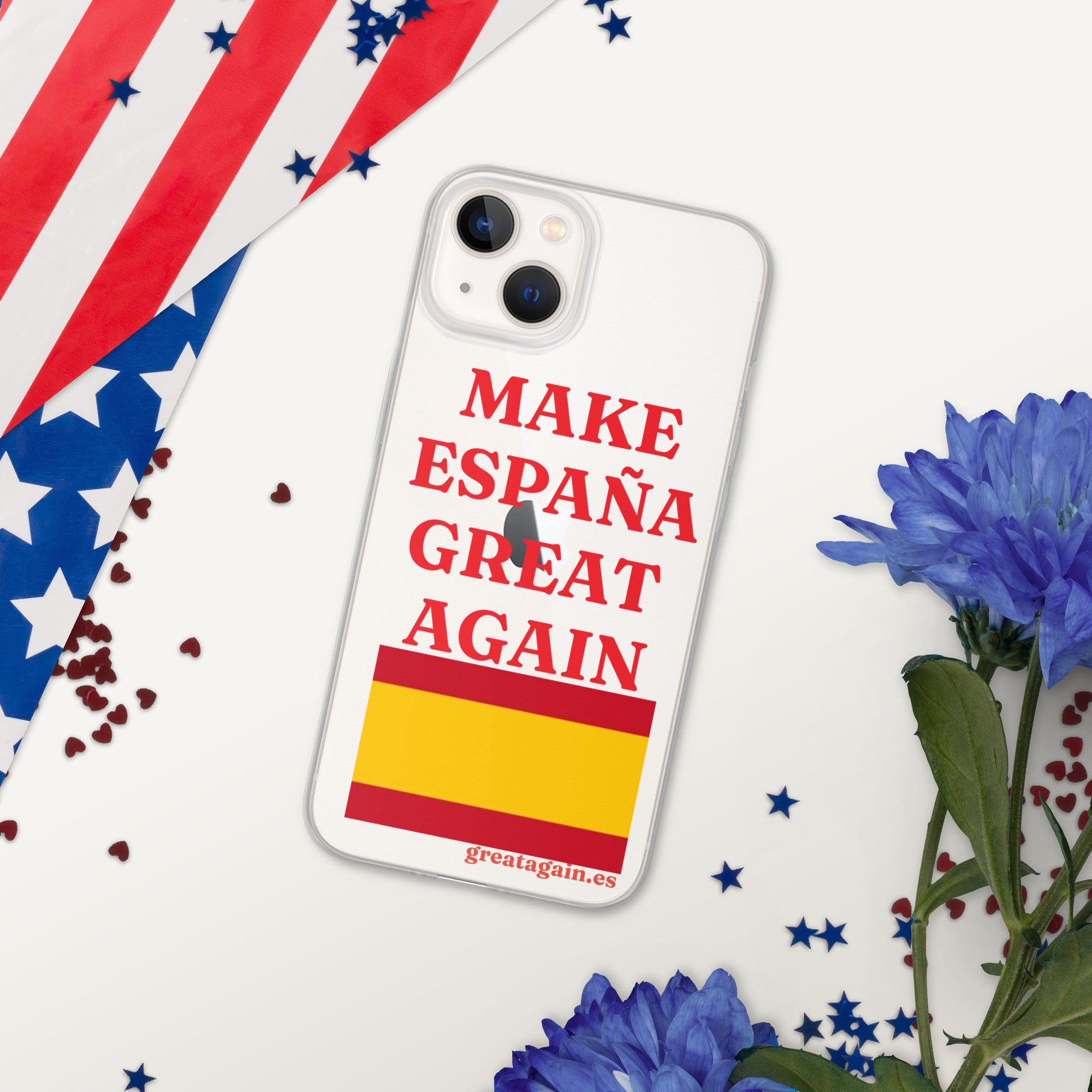 Carcasa transparente iPhone® Make España Great Again