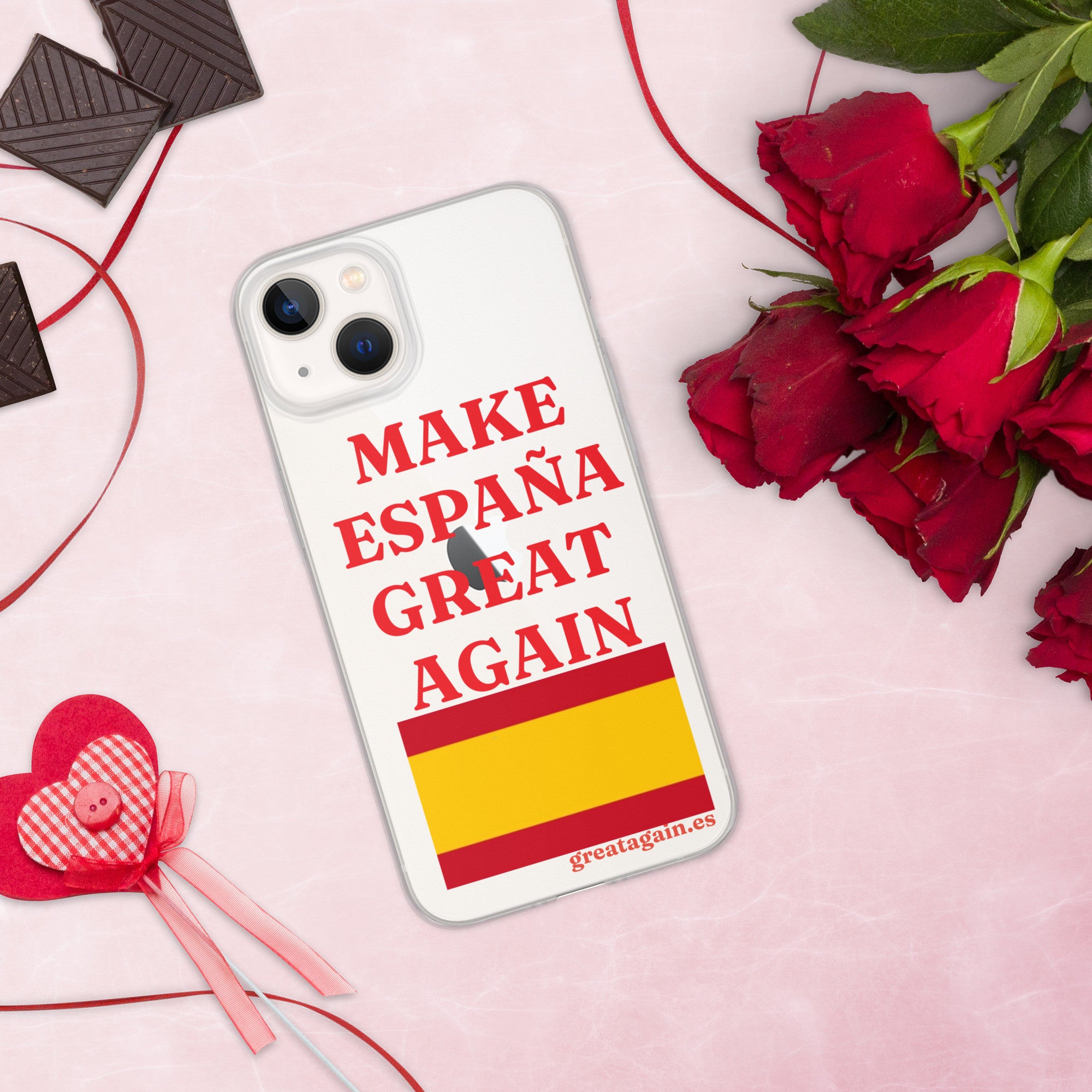 Carcasa transparente iPhone® Make España Great Again