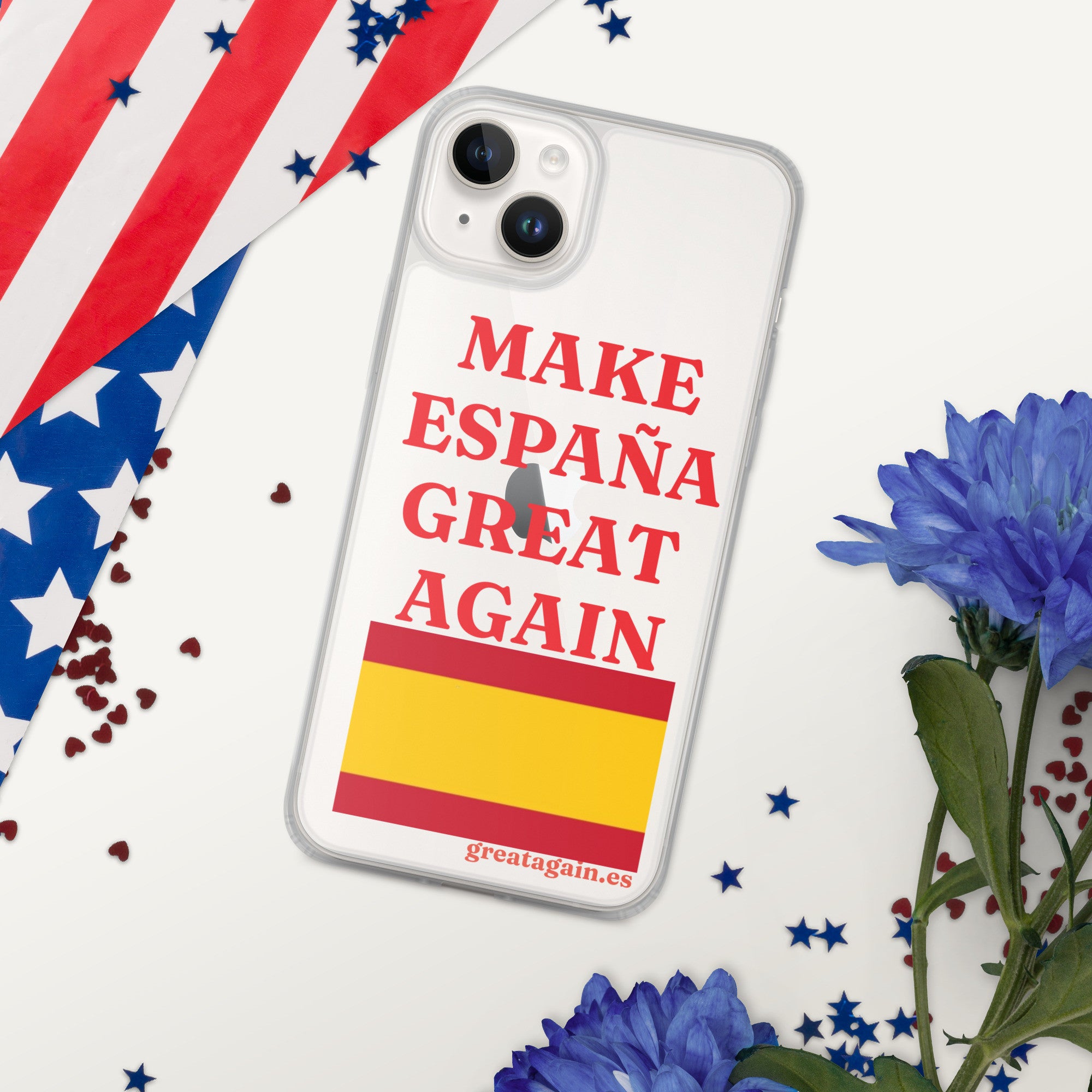 Carcasa transparente iPhone® Make España Great Again
