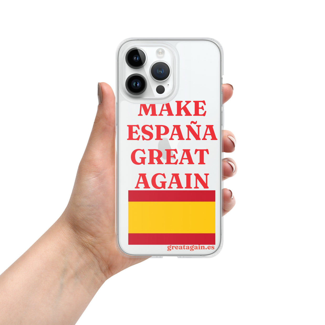 Carcasa transparente iPhone® Make España Great Again