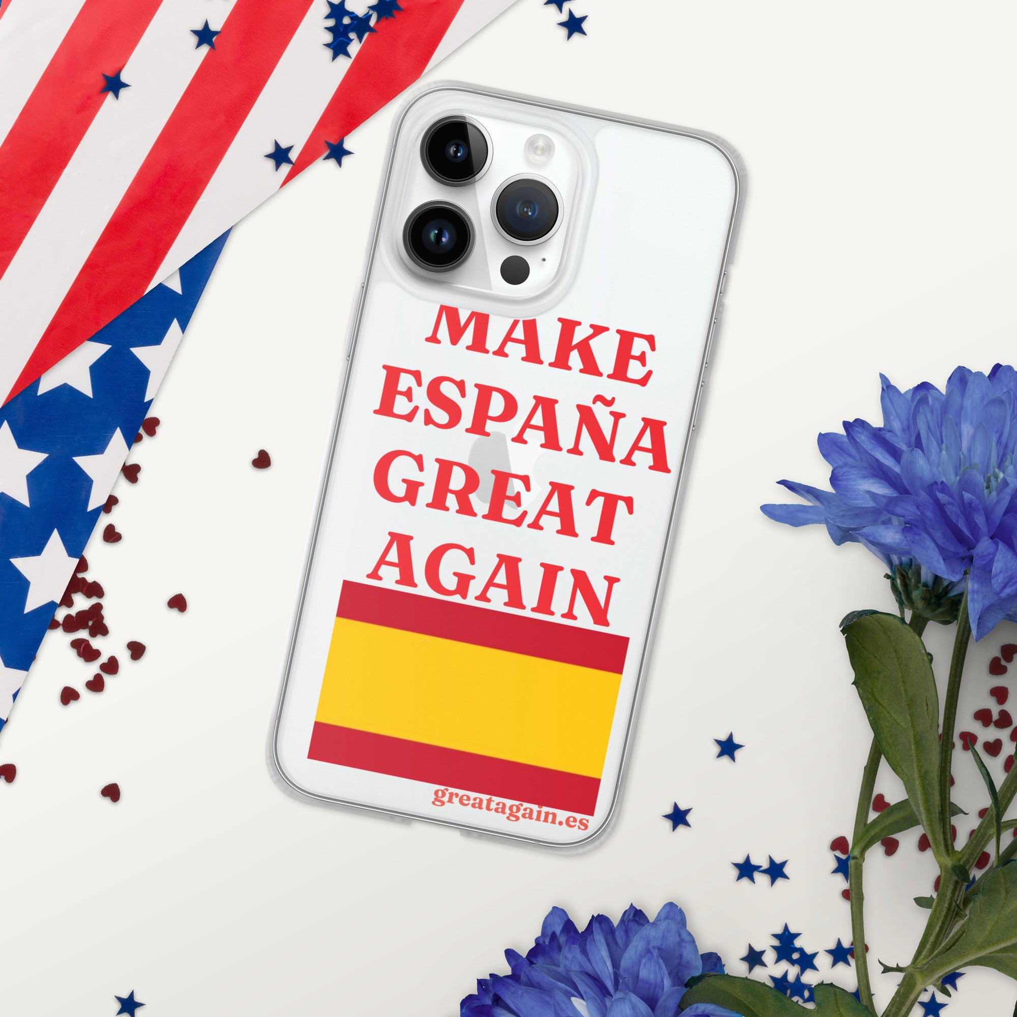 Carcasa transparente iPhone® Make España Great Again